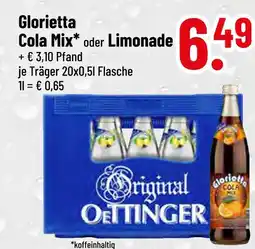 trinkgut Oettinger glorietta cola mix oder limonade Angebot