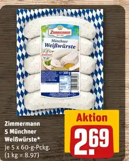 REWE Zimmermann 5 münchner weißwürste Angebot