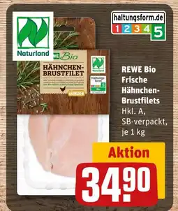 REWE Naturland rewe bio frische hähnchen-brustfilets Angebot