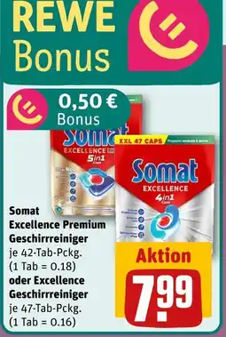 REWE Somat excellence premium geschirrreiniger Angebot