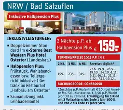 REWE Best western plus hotel ostertor 2 nächte p.p. ab halbpension plus Angebot