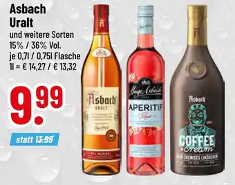 trinkgut Asbach asbach uralt oder hugo asbach aperitif oder asbach coffee cream Angebot