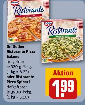 REWE Dr. oetker ristorante pizza salame Angebot