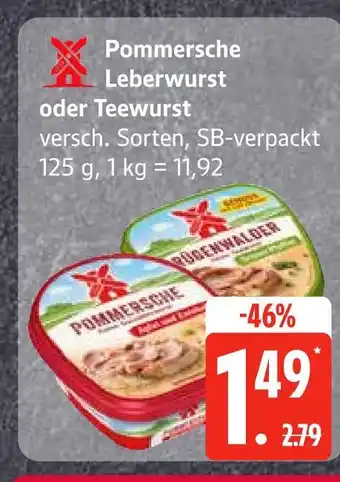 Edeka Pommersche leberwurst Angebot