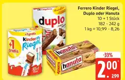 Edeka Ferrero kinder riegel, duplo oder hanuta Angebot