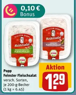 REWE Popp feinster fleischsalat Angebot