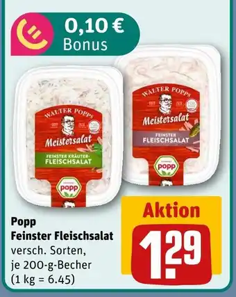 REWE Popp feinster fleischsalat Angebot