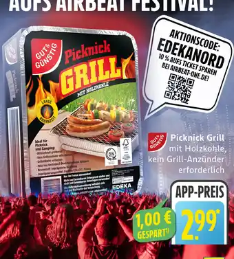 Edeka Gut & günstig picknick grill mit holzkohle Angebot