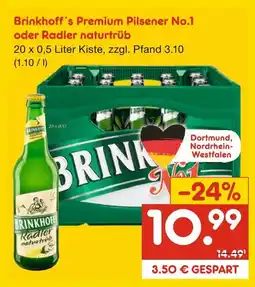 Netto Marken-Discount Brinkhoff ś premium pilsener no.1 oder radler naturtrüb Angebot