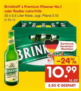 Netto Marken-Discount Brinkhoff ś premium pilsener no.1 oder radler naturtrüb Angebot