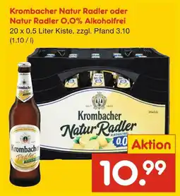 Netto Marken-Discount Krombacher natur radler oder natur radler 0,0% alkoholfrei Angebot