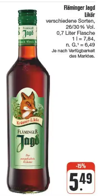 nah & gut Fläminger jagd likör Angebot