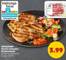PENNY MÜHLENHOF Frische Schweine- Nackensteaks Angebot