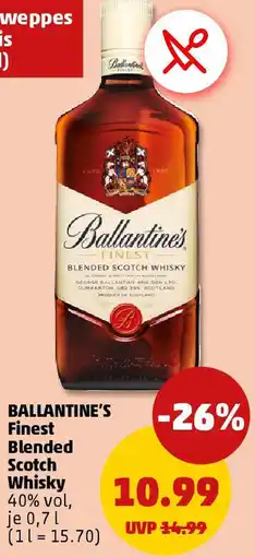 PENNY BALLANTINE'S Finest Blended Scotch Whisky Angebot
