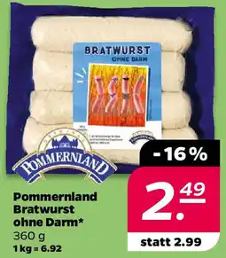 NETTO Pommernland Bratwurst ohne Darm Angebot