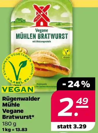 NETTO Rügenwalder Mühle Vegane Bratwurst Angebot