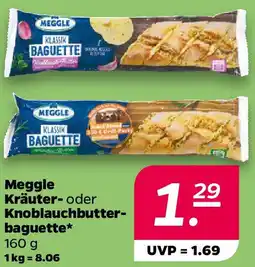 NETTO Meggle Kräuter- oder Knoblauchbutterbaguette Angebot