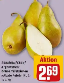 REWE Grüne Tafelbirnen Angebot