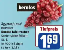 REWE Dunkle Tafeltrauben Angebot