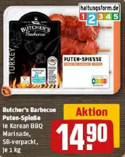 REWE Butcher's Barbecue Puten-Spieße Angebot