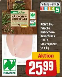 REWE REWE Bio Frische Hähnchen Brustfilets Angebot