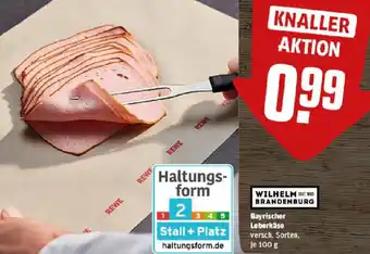 REWE WILHELM BRANDENBURG Bayrischer Leberkäse Angebot