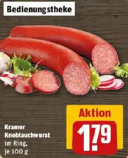 REWE Kramer Knoblauchwurst Angebot