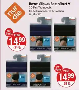 V Markt nur die Herren Slip oder Boxer Short 2er- Pack Angebot