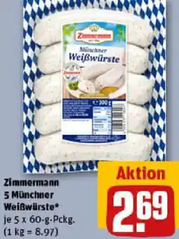REWE Zimmermann 5 Münchner Weißwürste Angebot