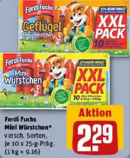 REWE Ferdi Fuchs Mini Würstchen Angebot