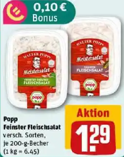 REWE Popp Feinster Fleischsalat Angebot
