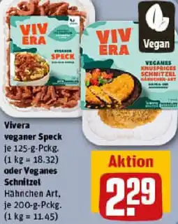 REWE Vivera veganer Speck oder Veganes Schnitzel Angebot