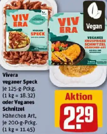 REWE Vivera veganer Speck oder Veganes Schnitzel Angebot