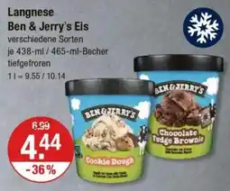 V Markt Langnese Ben & Jerry's Eis Angebot