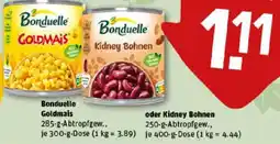 REWE Bonduelle Goldmais oder Kidney Bohnen Angebot