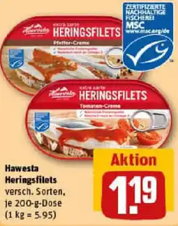 REWE Hawesta Heringsfilets Angebot