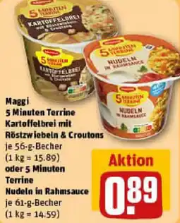 REWE Maggi 5 Minuten Terrine Kartoffelbrei mit Röstzwiebeln & Croutons Angebot