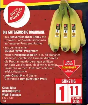 Edeka GUT&GÜNSTIG WWF-Bananen Angebot
