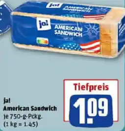 REWE ja! American Sandwich Angebot