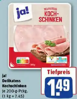 REWE ja! Delikatess Kochschinken Angebot