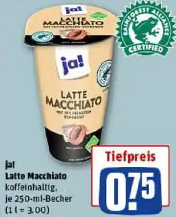 REWE ja! Latte Macchiato Angebot