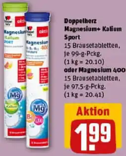 REWE Doppelherz Magnesium+ Kalium Sport oder Magnesium 400 Angebot