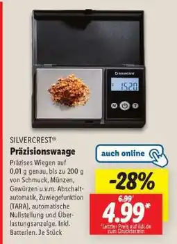 Lidl SILVERCREST Präzisionswaage Angebot