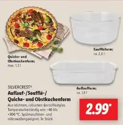 Lidl SILVERCREST Auflauf-/Soufflé-/Quiche- und Obstkuchenform Angebot