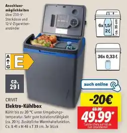 Lidl CRIVIT Elektro-Kühlbox Angebot