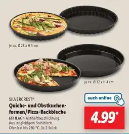 Lidl SILVERCREST Quiche- und Obstkuchenformen/Pizza-Backbleche Angebot