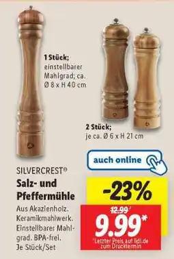 Lidl SILVERCREST Salz- und Pfeffermühle Angebot