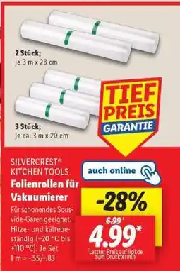 Lidl SILVERCREST KITCHEN TOOLS Folienrollen für Vakuumierer Angebot
