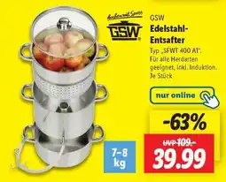 Lidl GSW Edelstahl-Entsafter Angebot