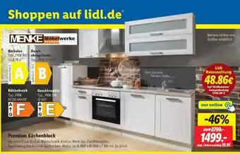 Lidl Premium Küchenblock Angebot
